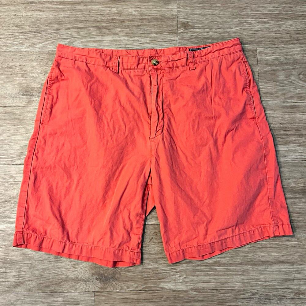 Vineyard Vines Men's Orange Cotton Chino Shorts 9" Inseam Regular Fit 0019